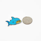 Shark Friends! – Pancake Shark Enamel Pin - Art Haus and Co