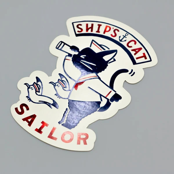 ROKKAKU x ob1toy Retro Sailor Cat Sticker