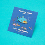 Shark Friends! – Pancake Shark Enamel Pin - Art Haus and Co