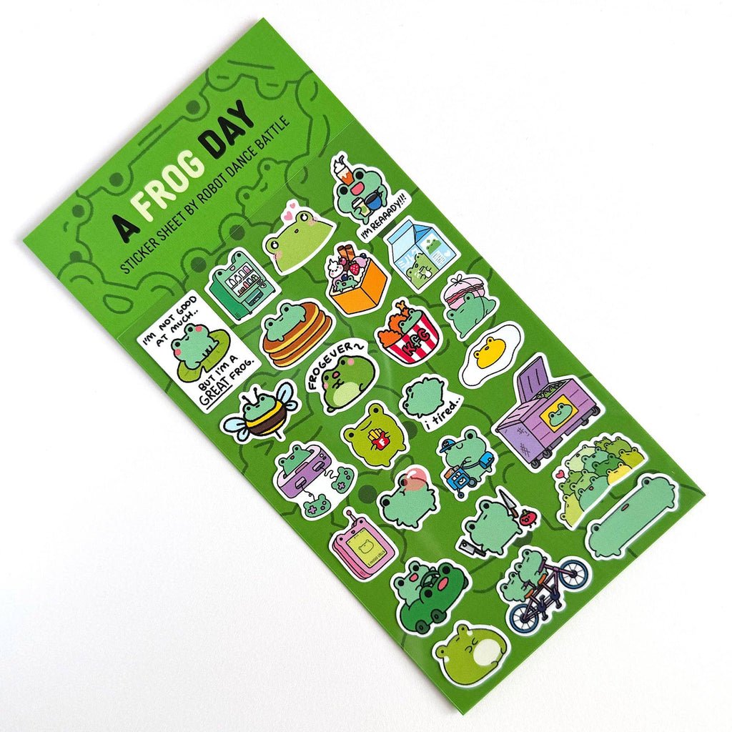 A Frog Day Planner Sticker Sheet