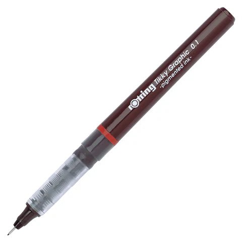 Rotring Tikky Burgundy Graphic Drawing Pen in 0.1mm - Art Haus and Co