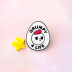 Grumpy Chicken – Grumpy 4 Life – Enamel Pin - Art Haus and Co