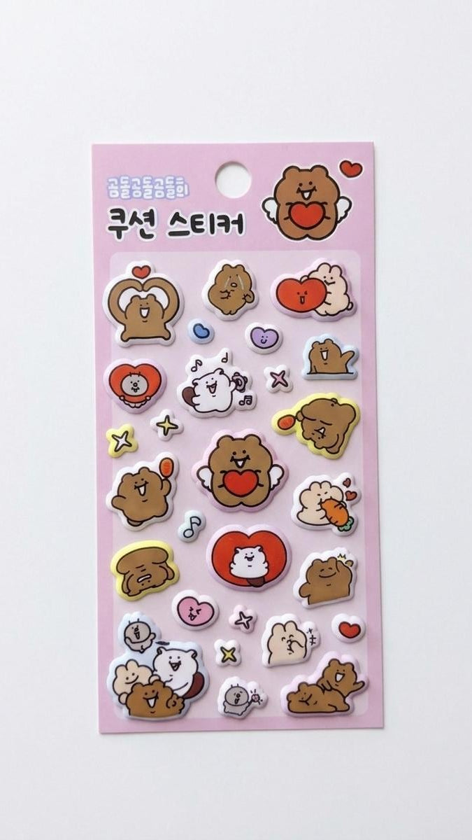 Bear Cushion Sticker