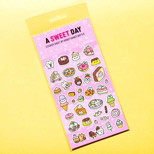 A Sweet Day Glitter Planner Sticker Sheet - Art Haus and Co