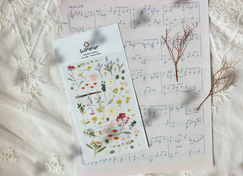 Flower Letter Stickers