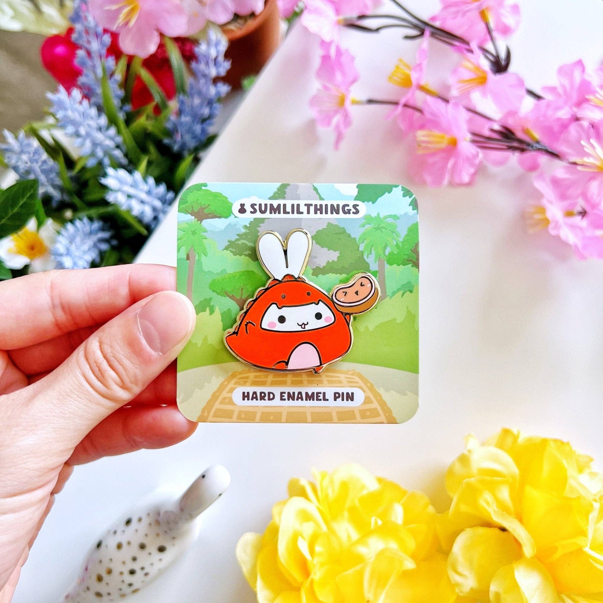 Enamel Pin - Lil' T - Rex Bunny - Art Haus and Co