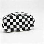 Checkerboard Print Pencil Pouch