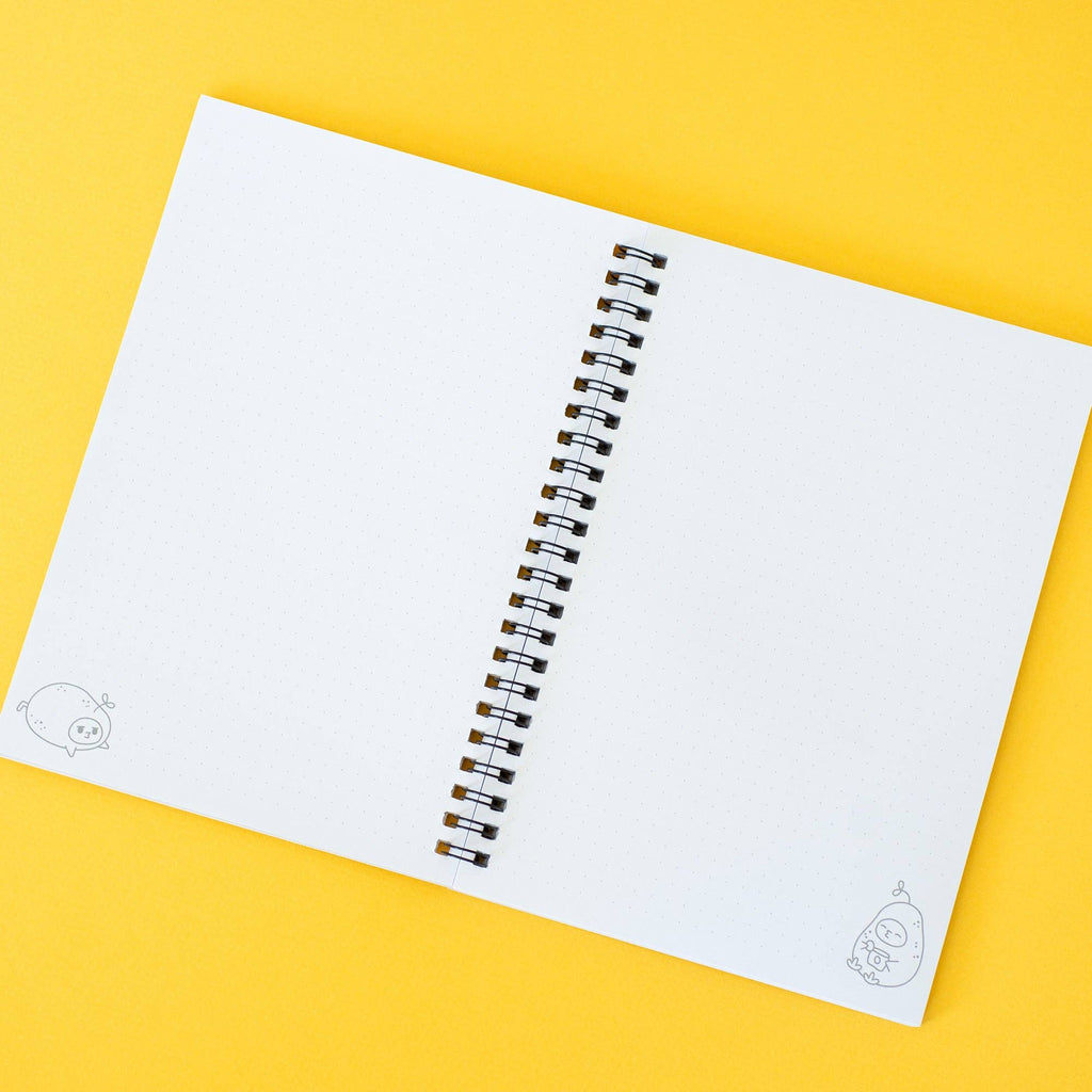 Grumpy Chicken Potato Mode Dotted A5 Notebook