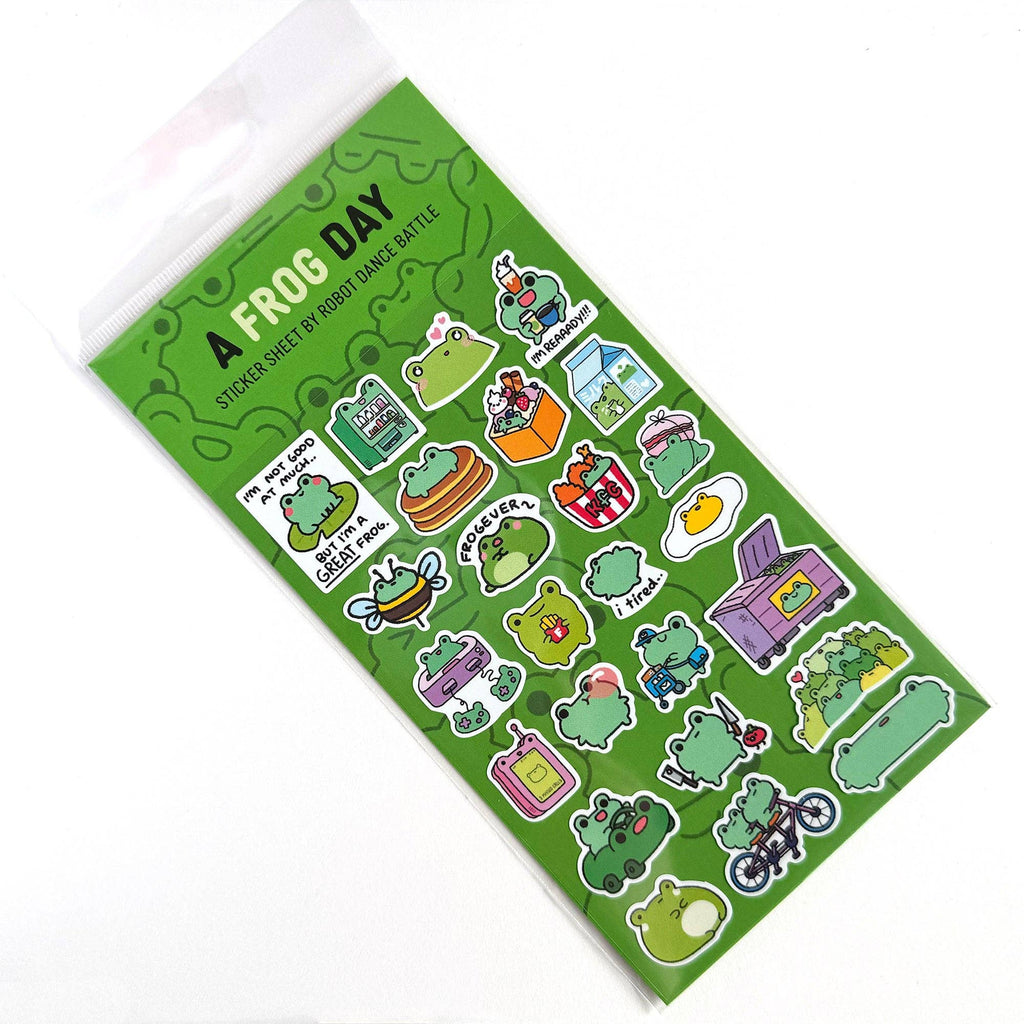 A Frog Day Planner Sticker Sheet