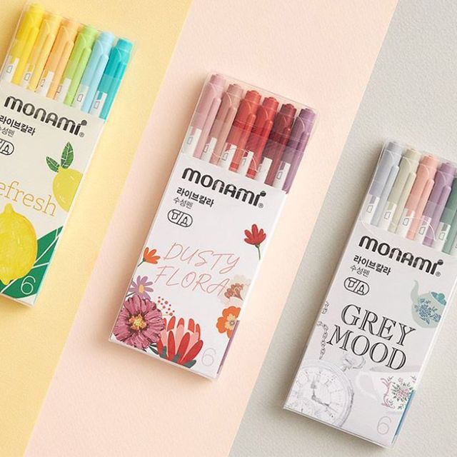 Monami Live Color Twin Marker 6-color Set