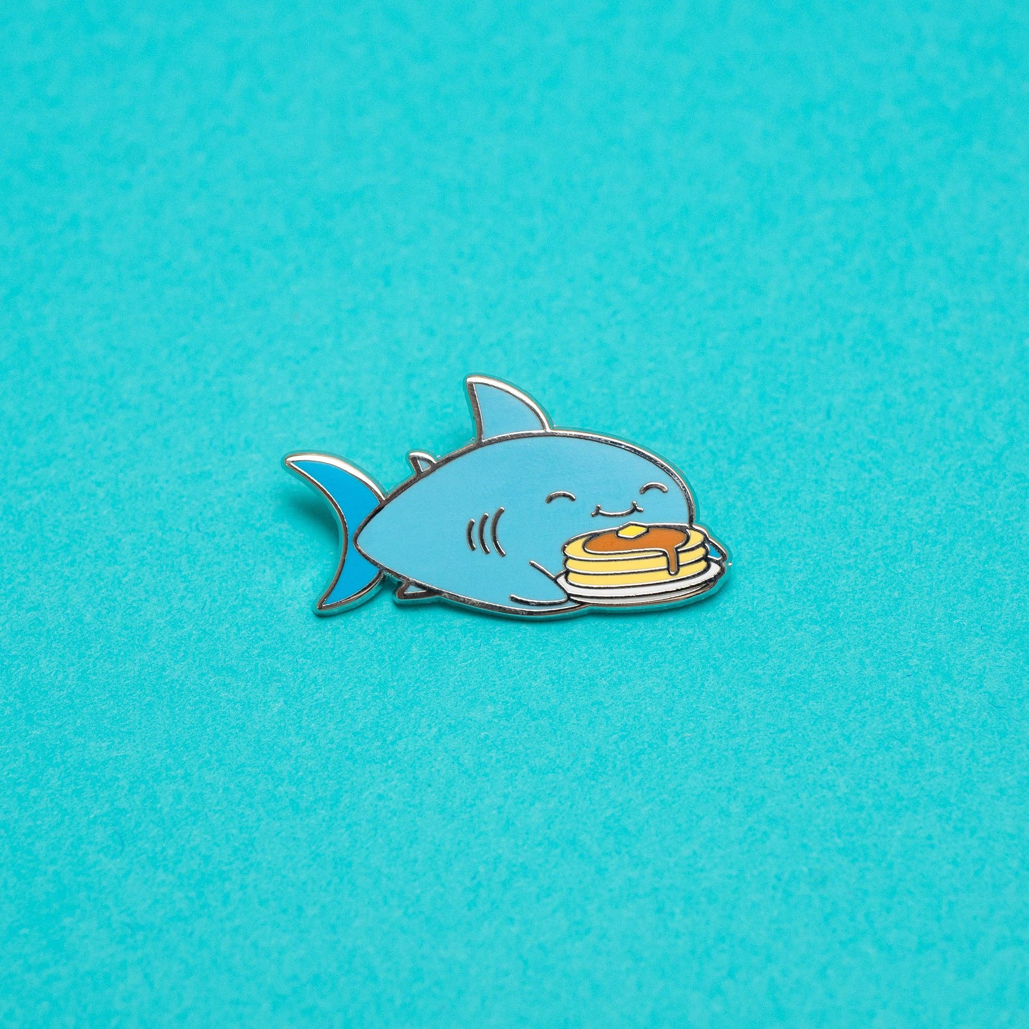Shark Friends! – Pancake Shark Enamel Pin - Art Haus and Co