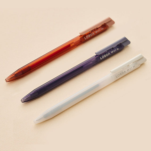 LOBDA Minimalist 3-Color Ballpoint Pen Set (0.7mm)