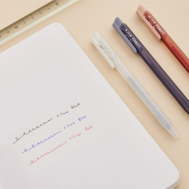 LOBDA Minimalist 3-Color Ballpoint Pen Set (0.7mm)