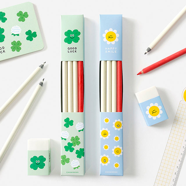 Bookfriends Smile Pencil & Eraser Set