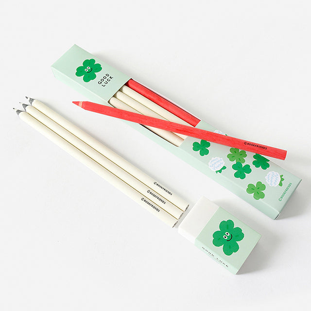 Bookfriends Smile Pencil & Eraser Set