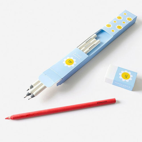 Bookfriends Smile Pencil & Eraser Set - Art Haus and Co