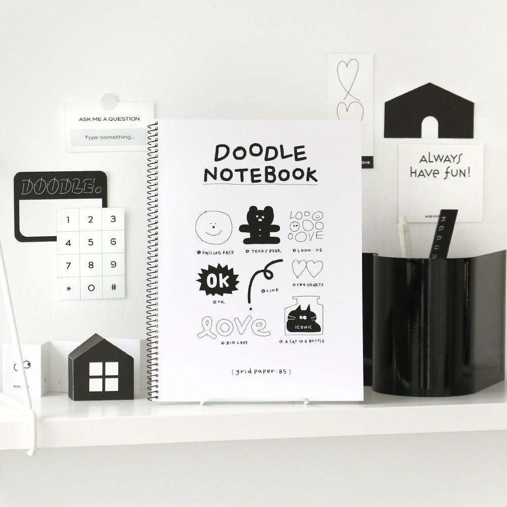 Iconic Doodle Grid Notebook - Art Haus and Co
