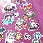 A Unicorn Day Glitter Planner Sticker Sheet