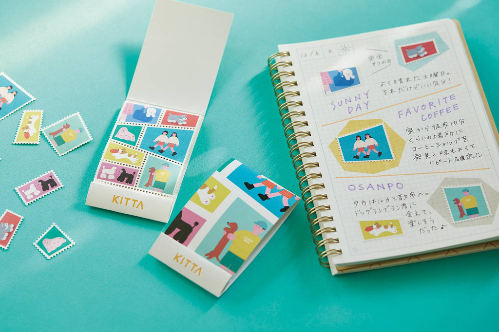 KITTA Portable Washi Decorative Tape - Stamp style - Art Haus and Co