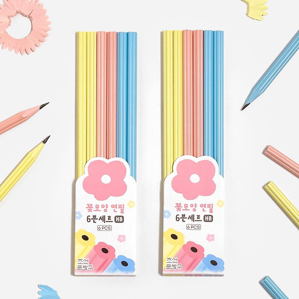 iiGEN Flower Pencil 6P Set