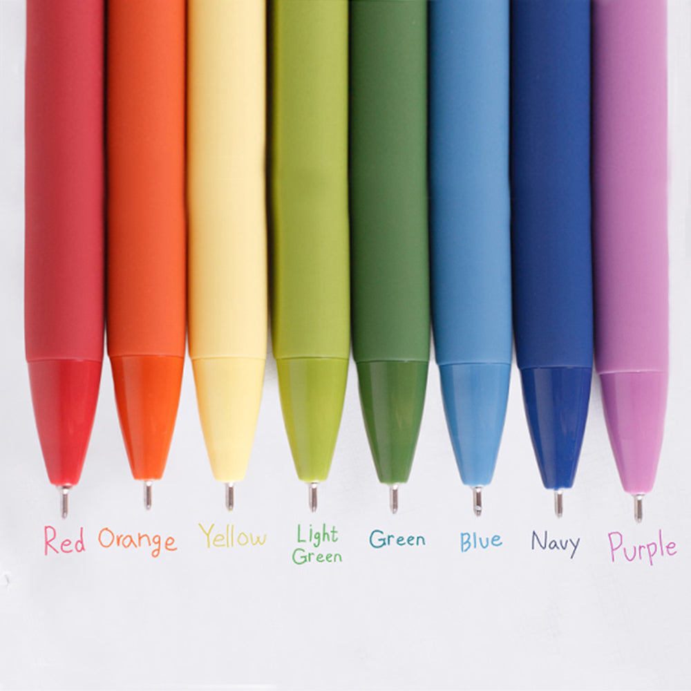 Appree Rainbow Gel Pen – 0.5mm Fine Tip (8 Colors)