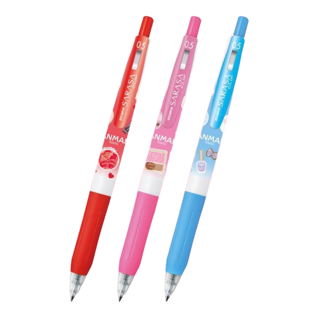 [Limited Edition] Canmake Sarasa Clip Ballpoint Pen 0.5mm Gel Ink 3-Color Set