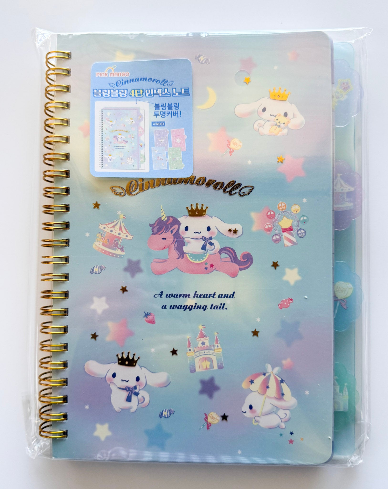 Sanrio Bling Bling 4 Index Spiral Notebook