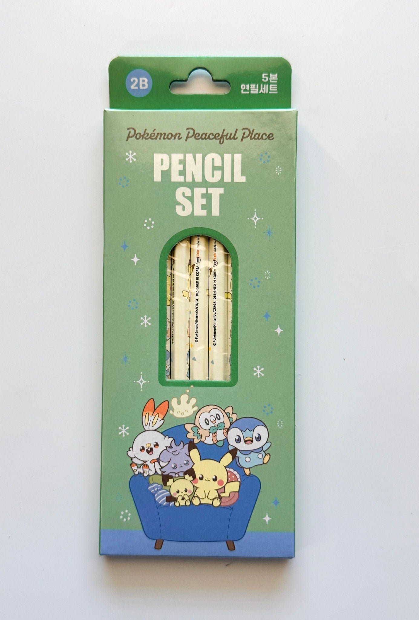 Pokémon Peaceful Place 2B Pencil Set (5-Piece) - Art Haus and Co