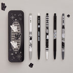 Monami 153 Black Bunny Ballpoint Pen Set