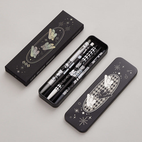 Monami 153 Black Bunny Ballpoint Pen Set
