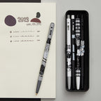 Monami 153 Black Bunny Ballpoint Pen Set