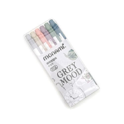 Monami Live Color Twin Marker 6-color Set