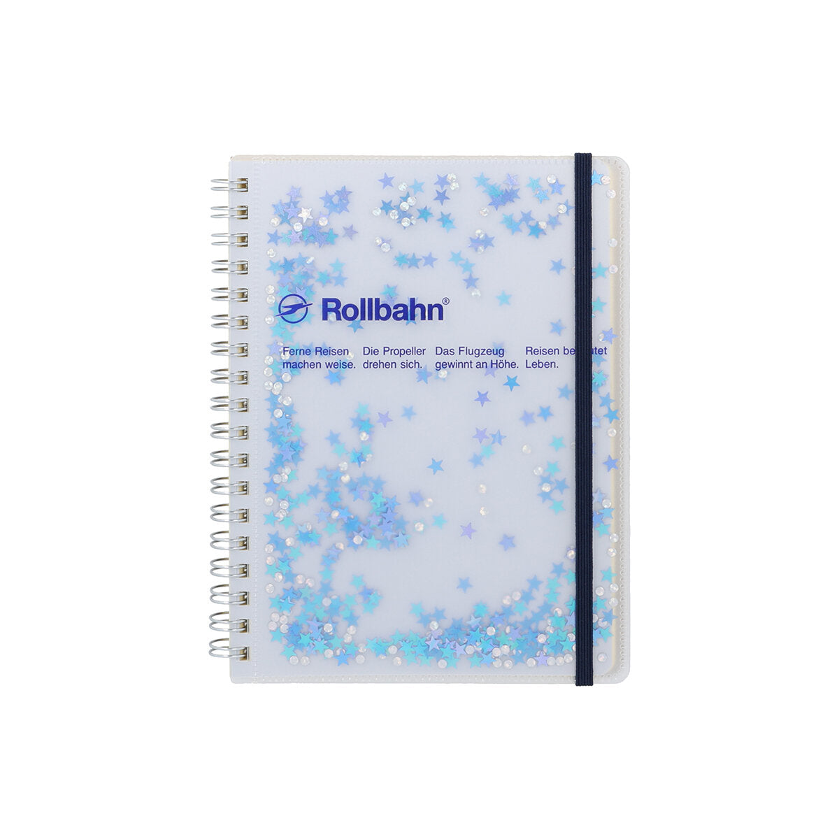 Delfonics Rollbahn Spiral Glitter Notebook Large – 5" x 7" Grid Paper