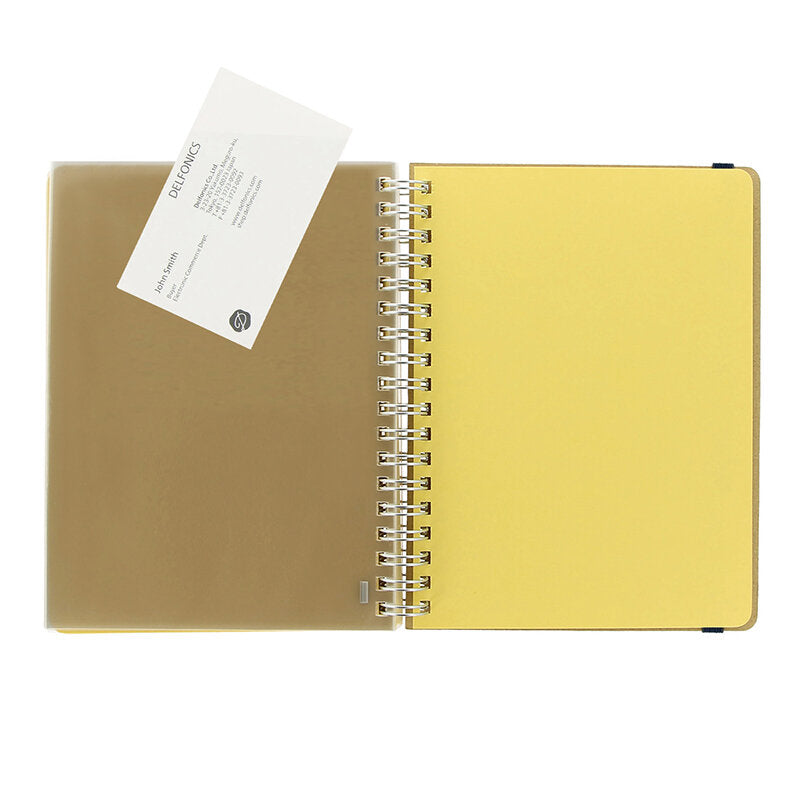 Delfonics Rollbahn Spiral Glitter Notebook Large – 5" x 7" Grid Paper