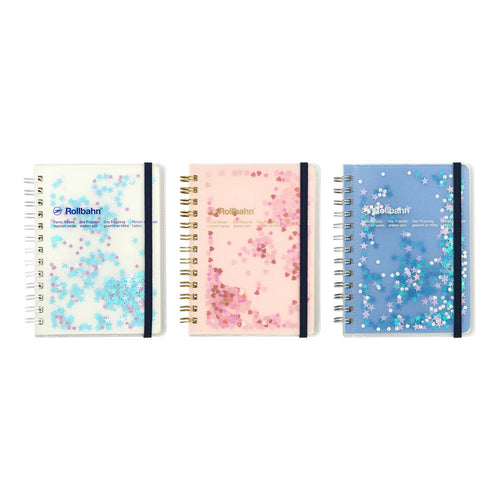 Delfonics Rollbahn Spiral Glitter Notebook Large – 5" x 7" Grid Paper - Art Haus and Co