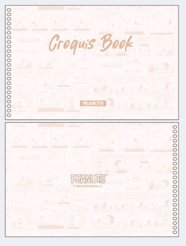 Peanuts "Croquis" Spiral Sketchbook – Official Snoopy Stationery