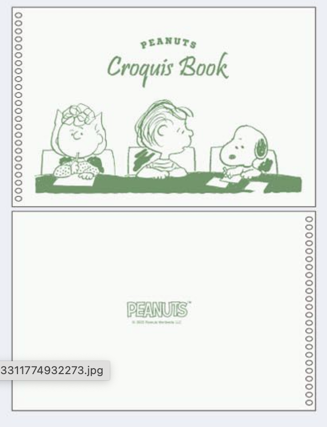 Peanuts "Croquis" Spiral Sketchbook – Official Snoopy Stationery