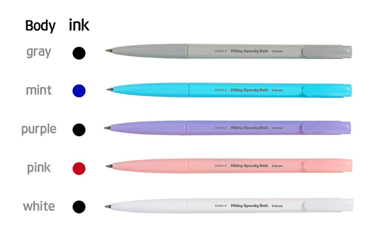 Dong-a Milky Speedyball Ballpoint Pen (0.5 mm)