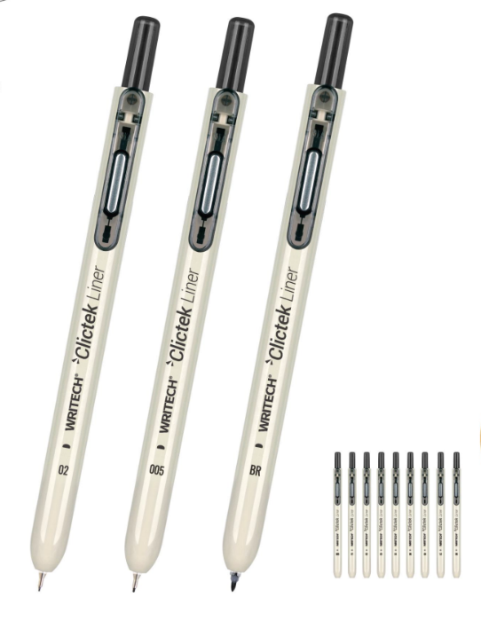 Writech Clictek Liner Pen (Retractable Fineliner)