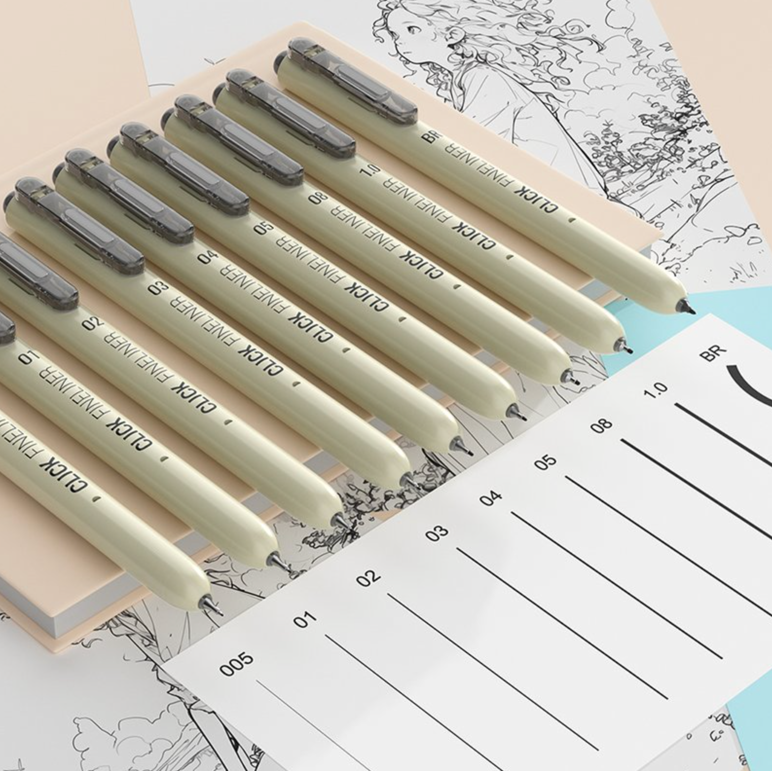 Writech Clictek Liner Pen (Retractable Fineliner)