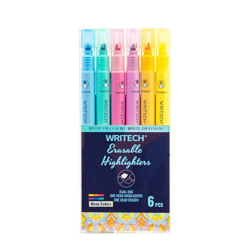 Writech Erasable Highlighter 6-pack