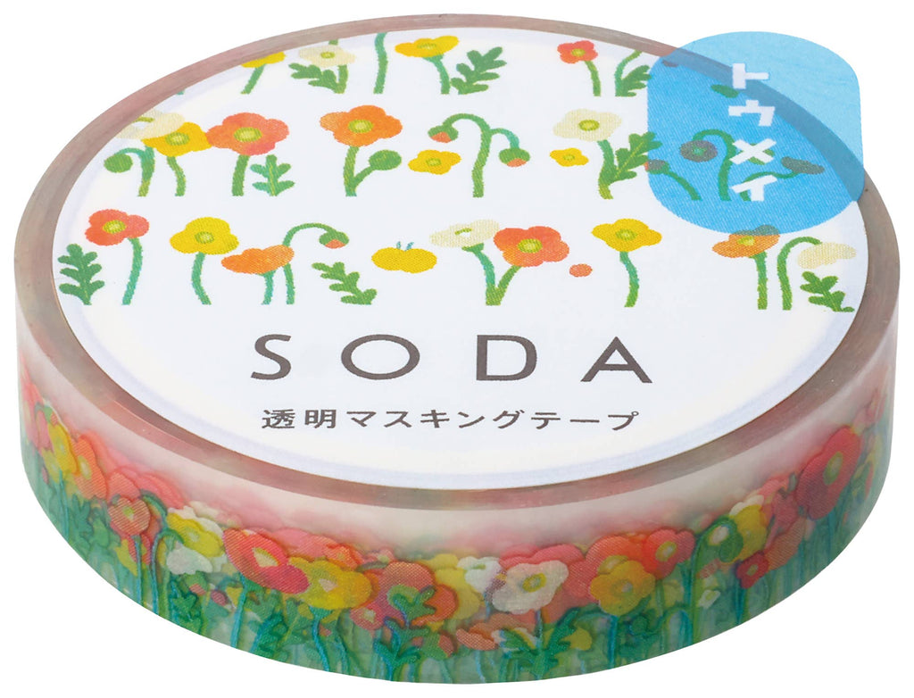 SODA transparent Masking Tape THIN 0.4" wide - Art Haus and Co