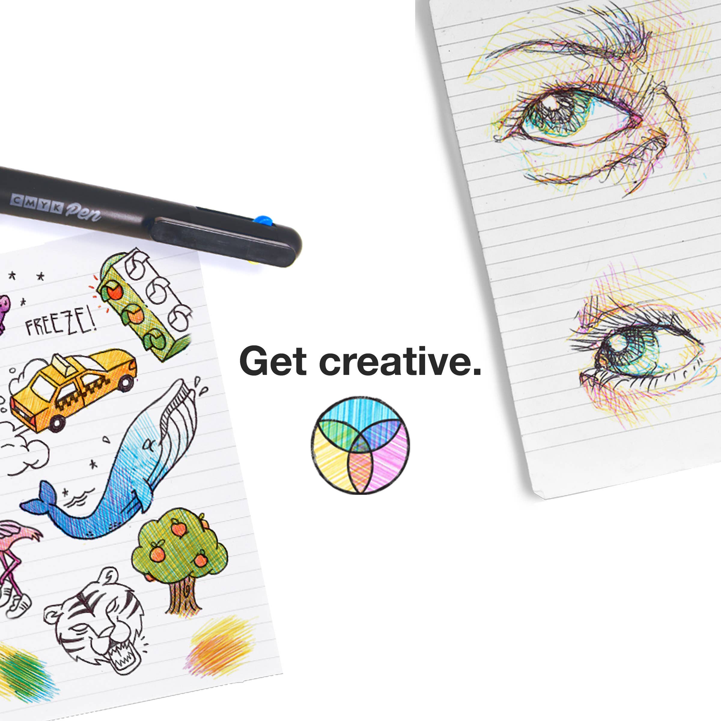 CMYK Pen - Sketch in full colour