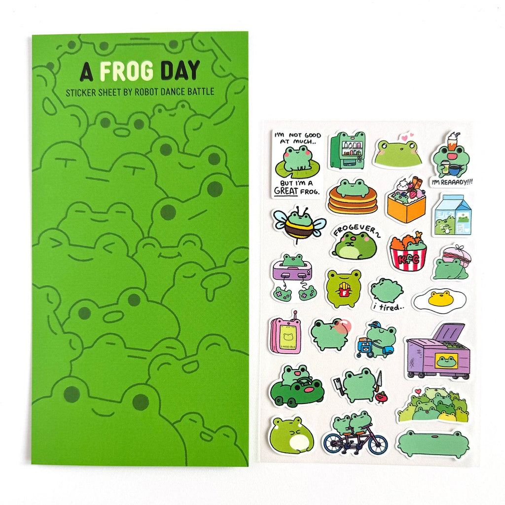 A Frog Day Planner Sticker Sheet