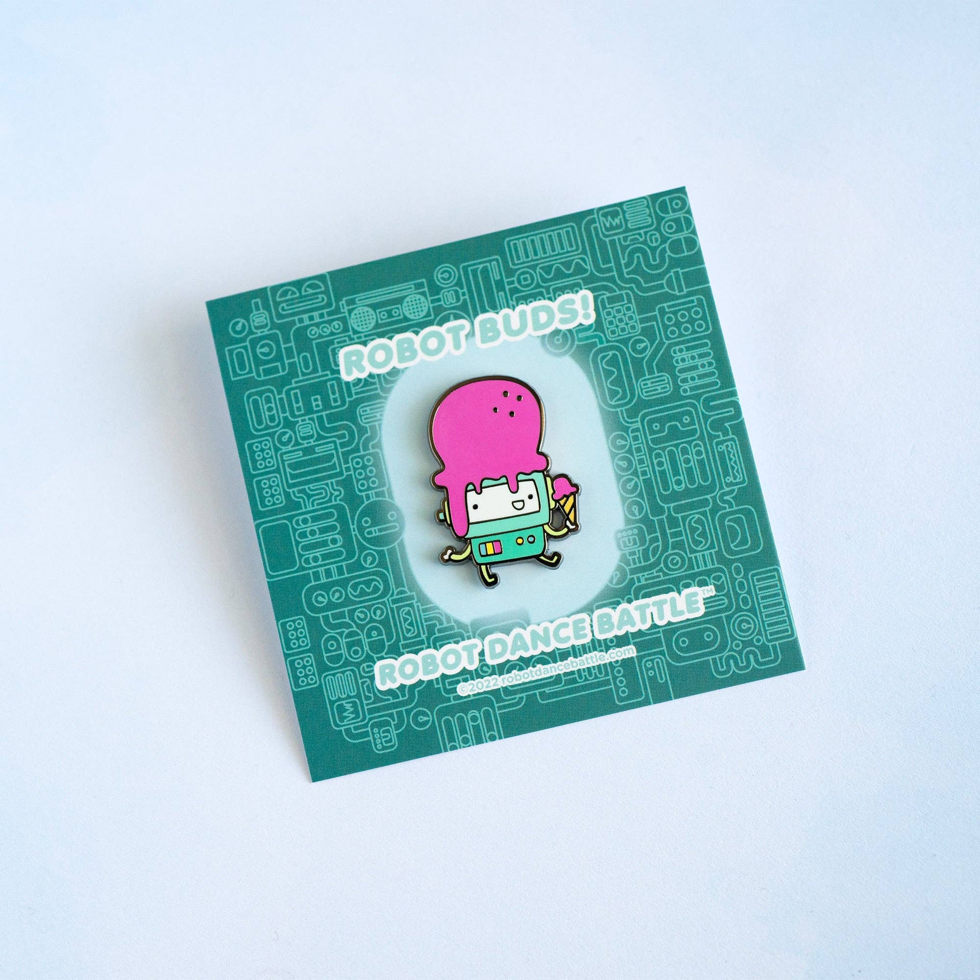 Ice Cream Robot Enamel Pin - Art Haus and Co
