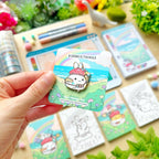 Enamel Pin - Bunny Artist - Art Haus and Co