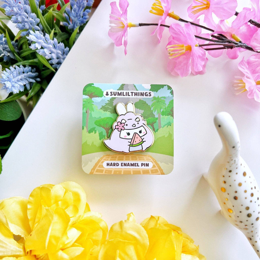 Enamel Pin - Lil' Triceratops Bunny - Art Haus and Co