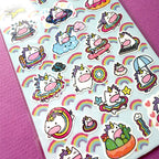 A Unicorn Day Glitter Planner Sticker Sheet