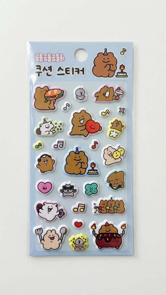 Bear Cushion Sticker - Art Haus and Co