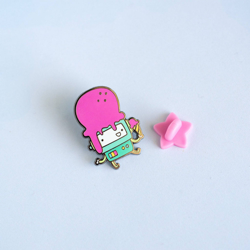 Ice Cream Robot Enamel Pin - Art Haus and Co